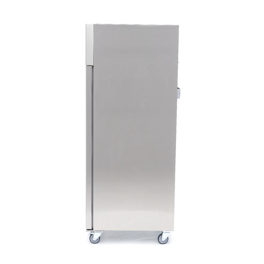 Congélateur - 600 L - 3 étagères réglables (2/1 GN) - acier inoxydable - sur roulettes