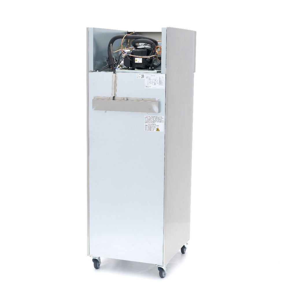 Congélateur - 600 L - 3 étagères réglables (2/1 GN) - acier inoxydable - sur roulettes
