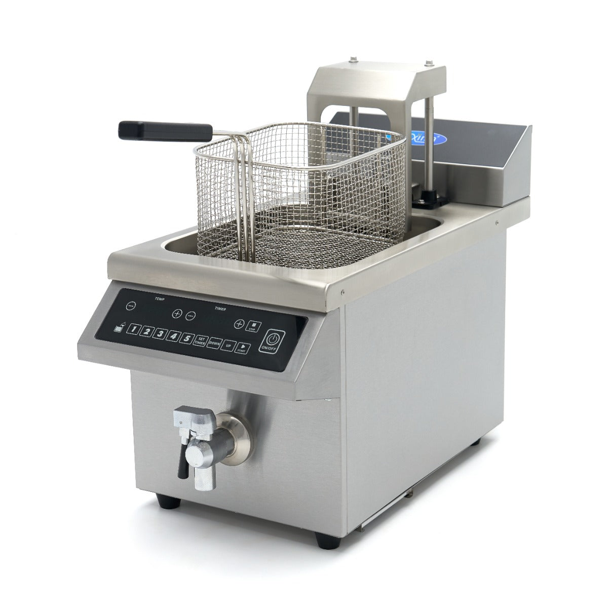 Friteuse - 8 L - 1 panier - induction - système de levage - avec robinet de vidange
