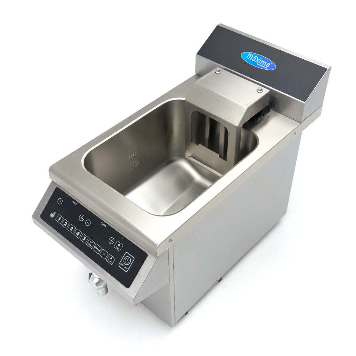 Friteuse - 8 L - 1 panier - induction - système de levage - avec robinet de vidange