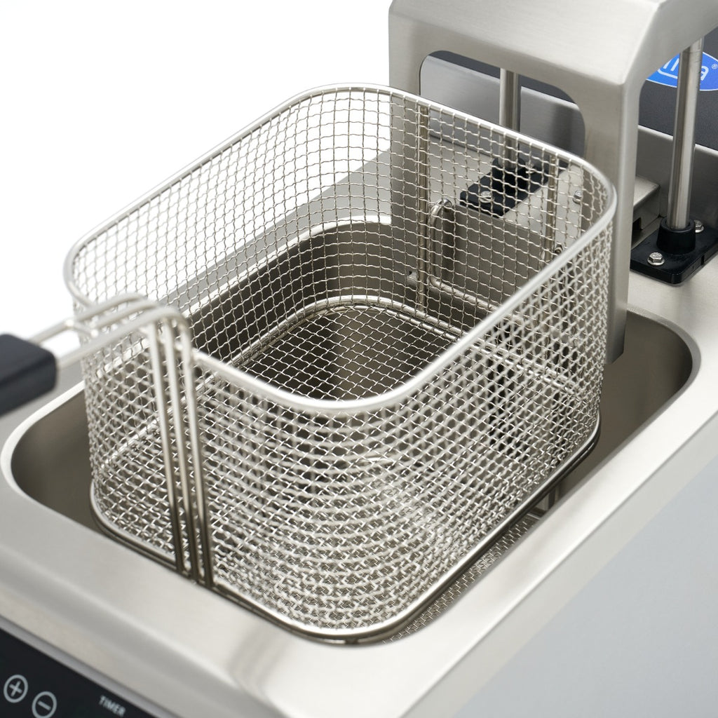 Friteuse - 8 L - 1 panier - induction - système de levage - avec robinet de vidange