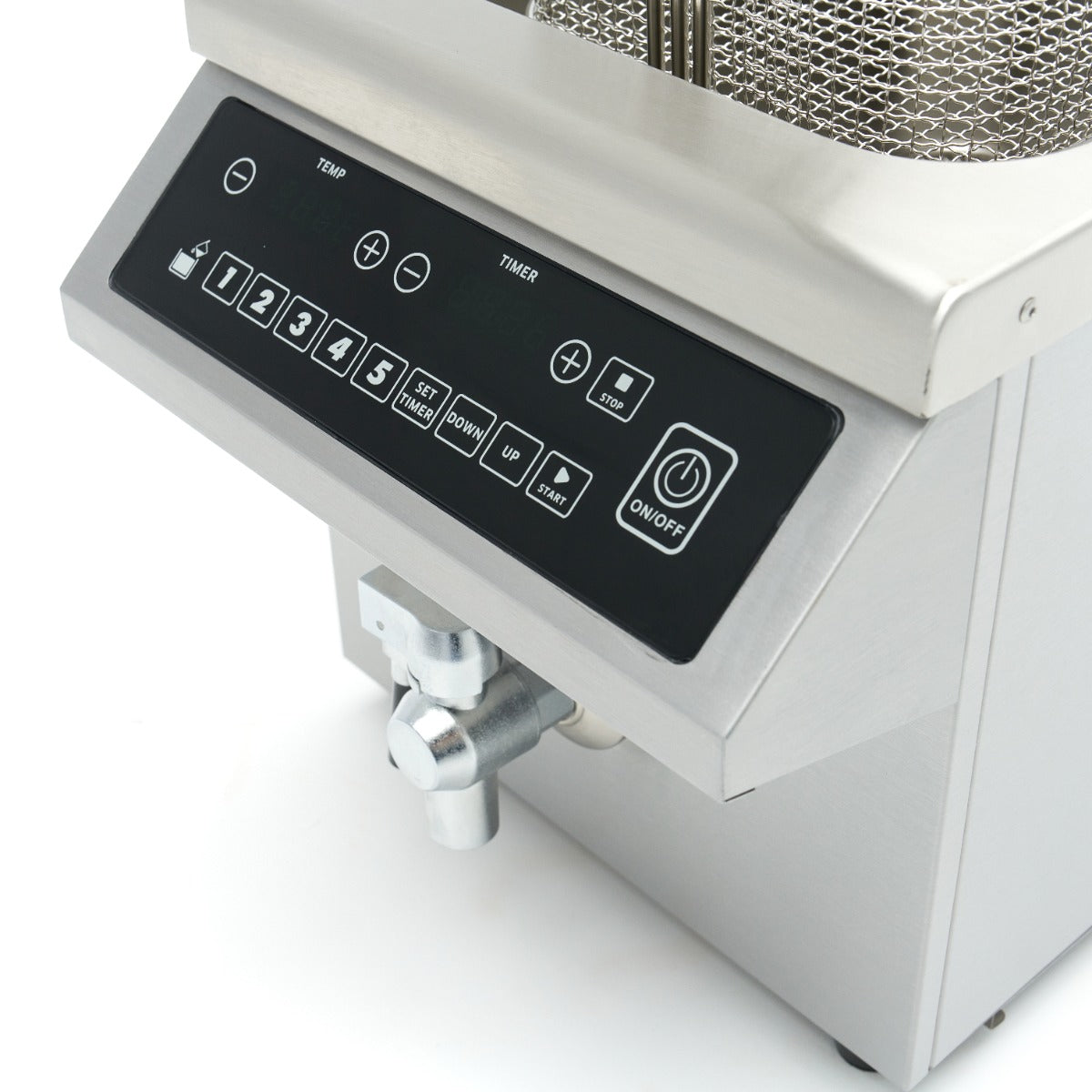 Friteuse - 8 L - 1 panier - induction - système de levage - avec robinet de vidange