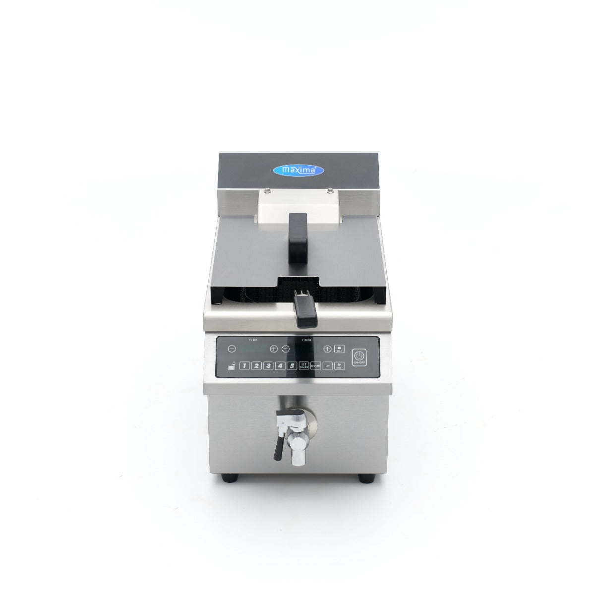 Friteuse - 8 L - 1 panier - induction - système de levage - avec robinet de vidange