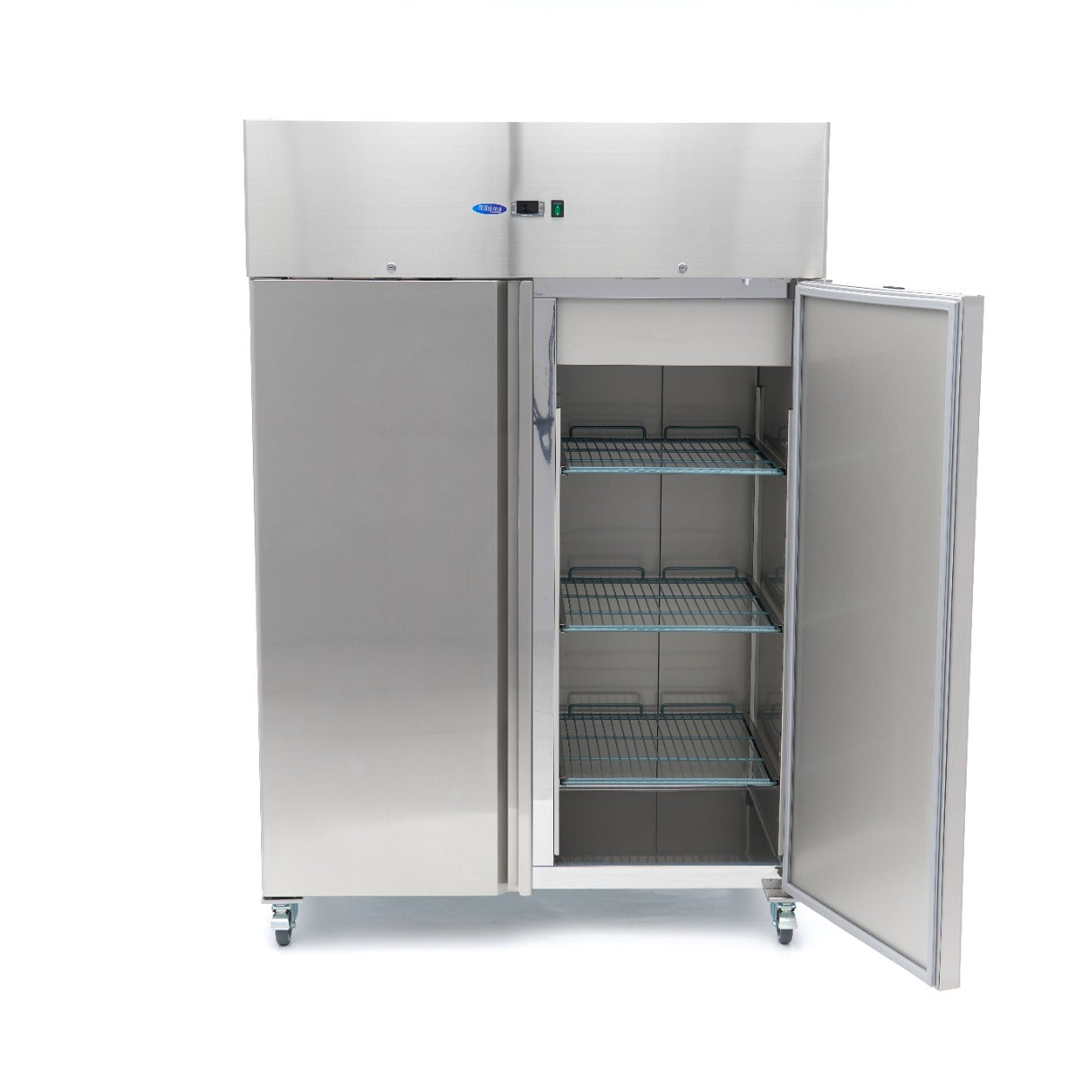 Congélateur - 1200 L - 6 étagères réglables (2/1 GN) - acier inoxydable - sur roulettes