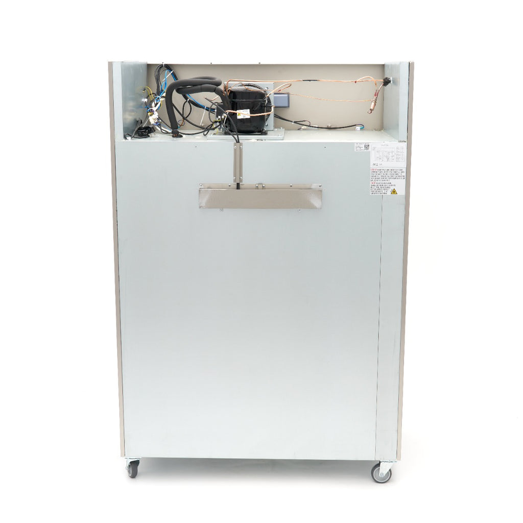 Congélateur - 1200 L - 6 étagères réglables (2/1 GN) - acier inoxydable - sur roulettes
