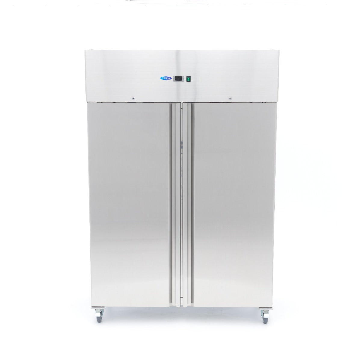 Réfrigérateur - 800 L - 6 étagères réglables - acier inoxydable - sur roulettes