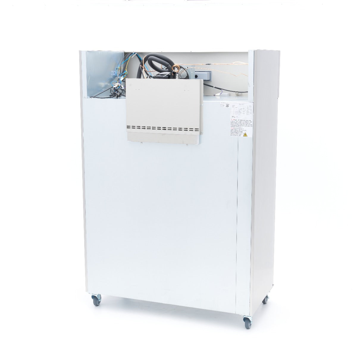 Réfrigérateur - 800 L - 6 étagères réglables - acier inoxydable - sur roulettes