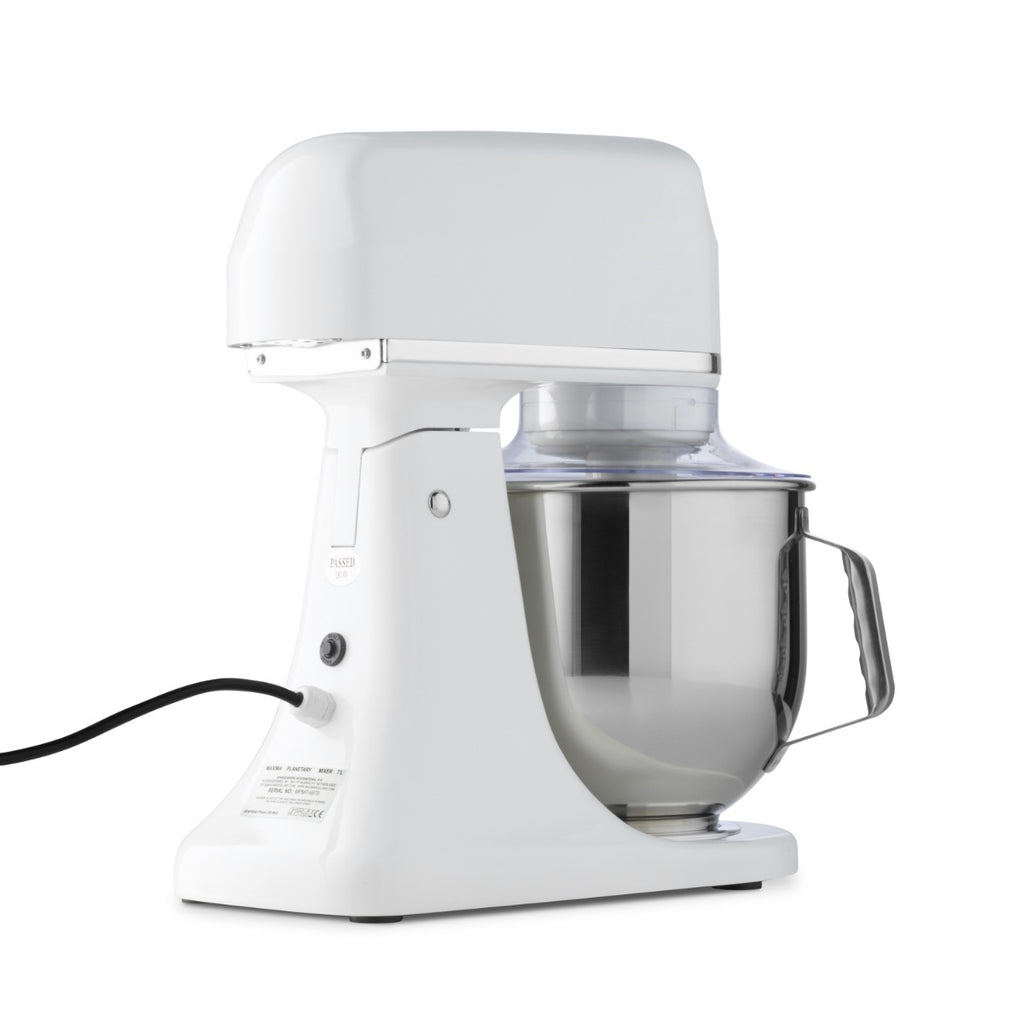 Mixer planétaire - 7 L - jusqu'à 2 kg de pâte - blanc