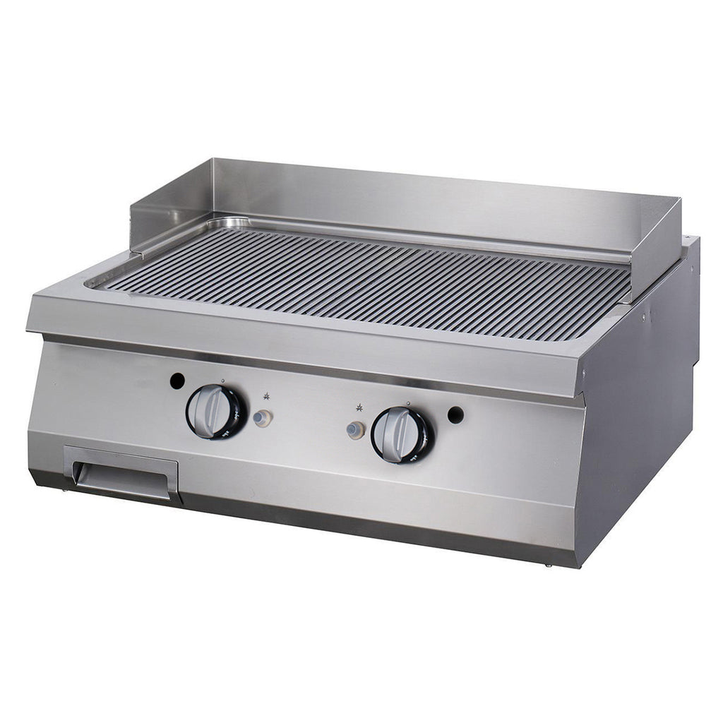 Premium plaque de gril - rainuré - unité double - profondeur 90 cm - gaz