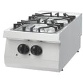 Heavy Duty cuisinière - 2 brûleurs - unité simple - profondeur 70 cm - 15 kW - gaz