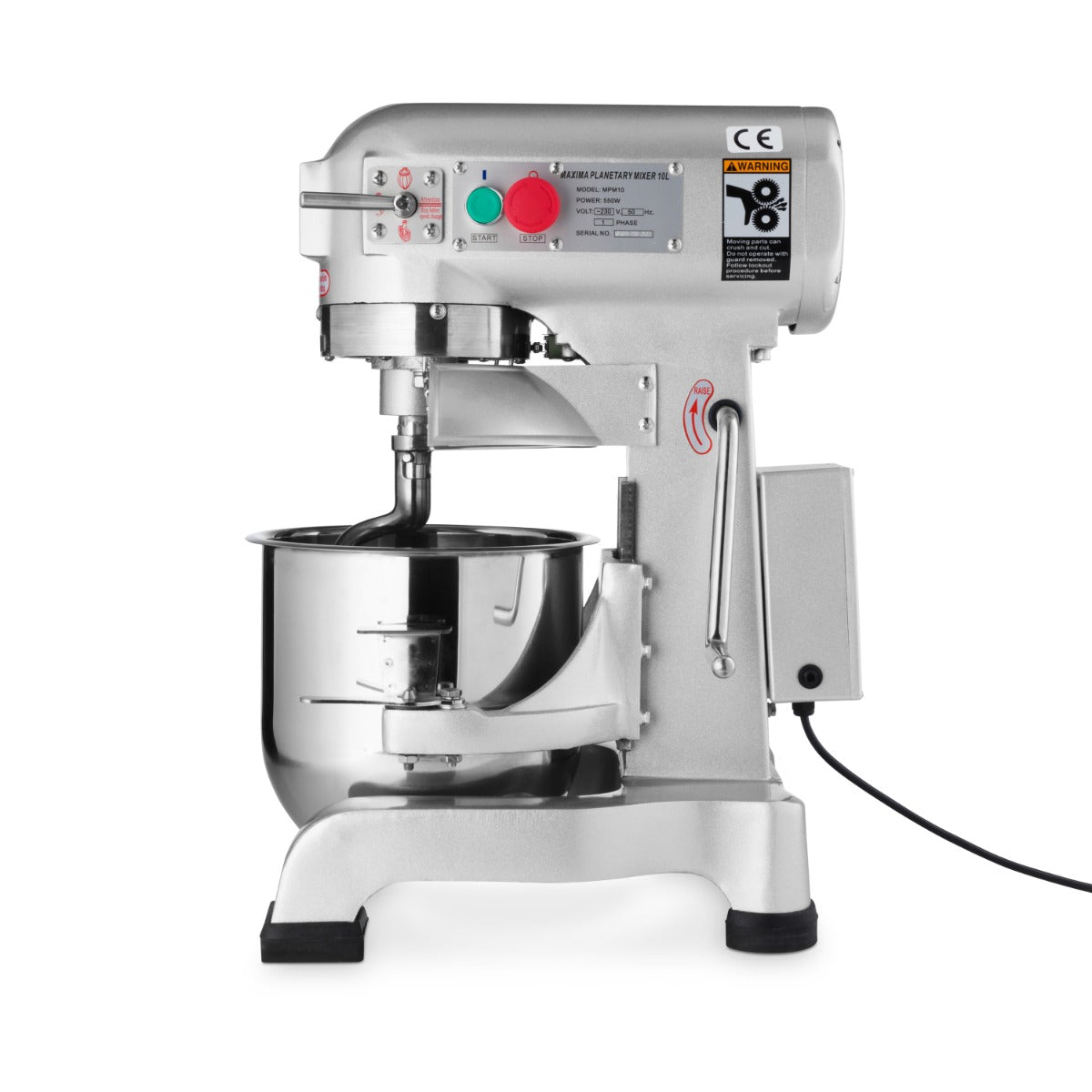 Mixer planétaire - 10 L - jusqu'à 5 kg de pâte - 3 vitesses