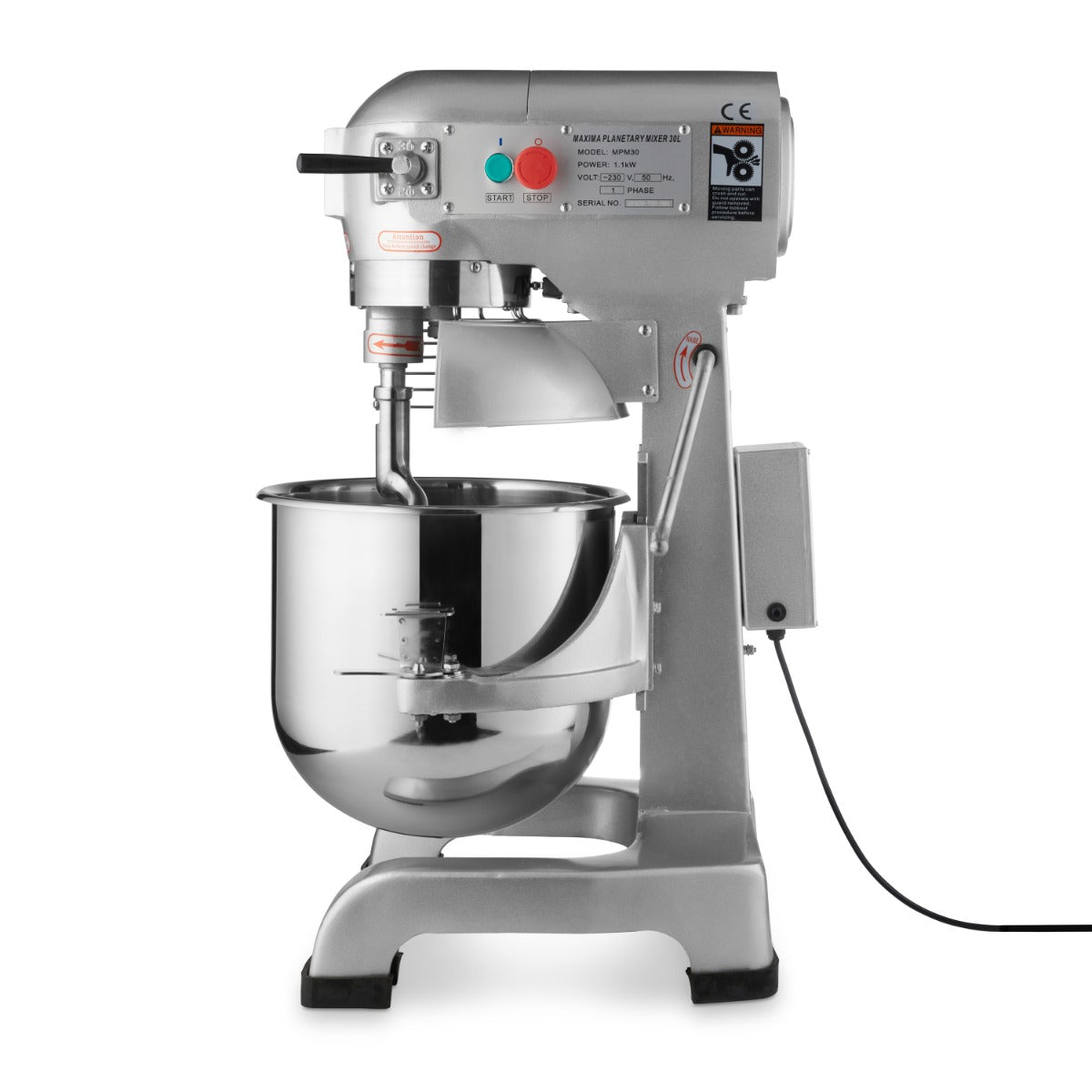 Mixer planétaire - 30 L - jusqu'à 15 kg de pâte - 3 vitesses