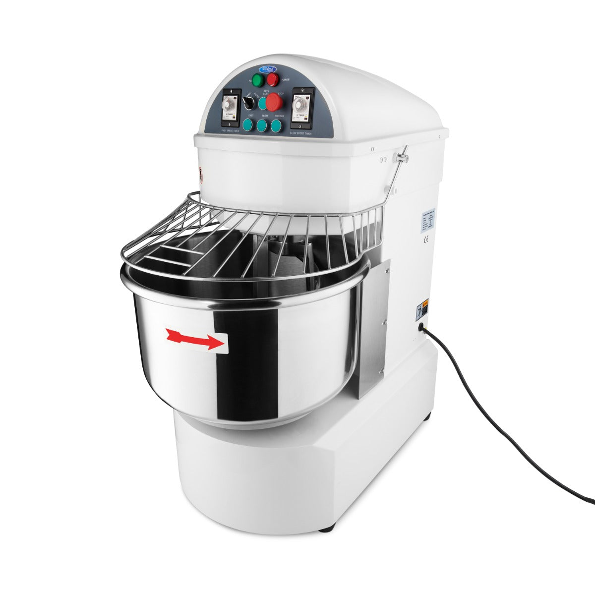 Pétrin à spirale / pétrin à pâte - 75 L - 48 kg de pâte - 2 vitesses
