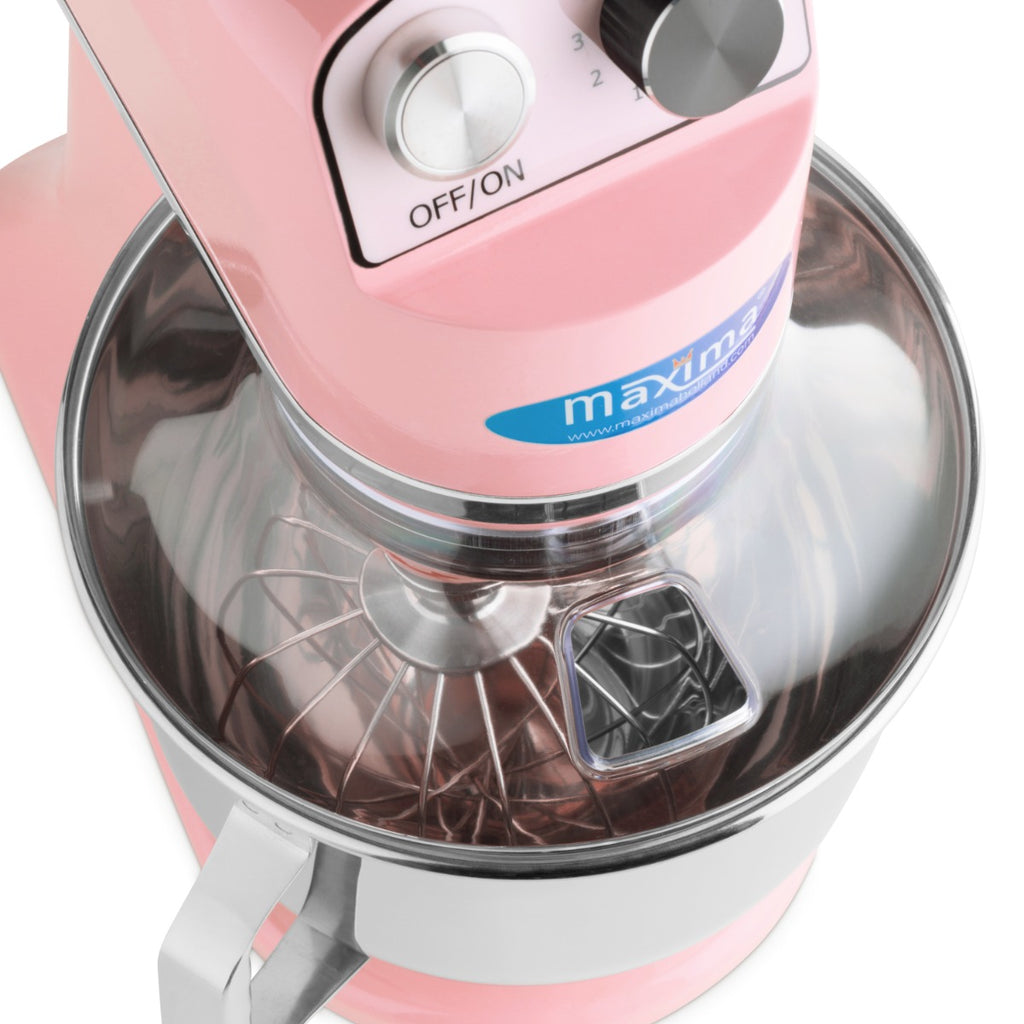 Mixer planétaire - 7 L - jusqu'à 2 kg de pâte - rose