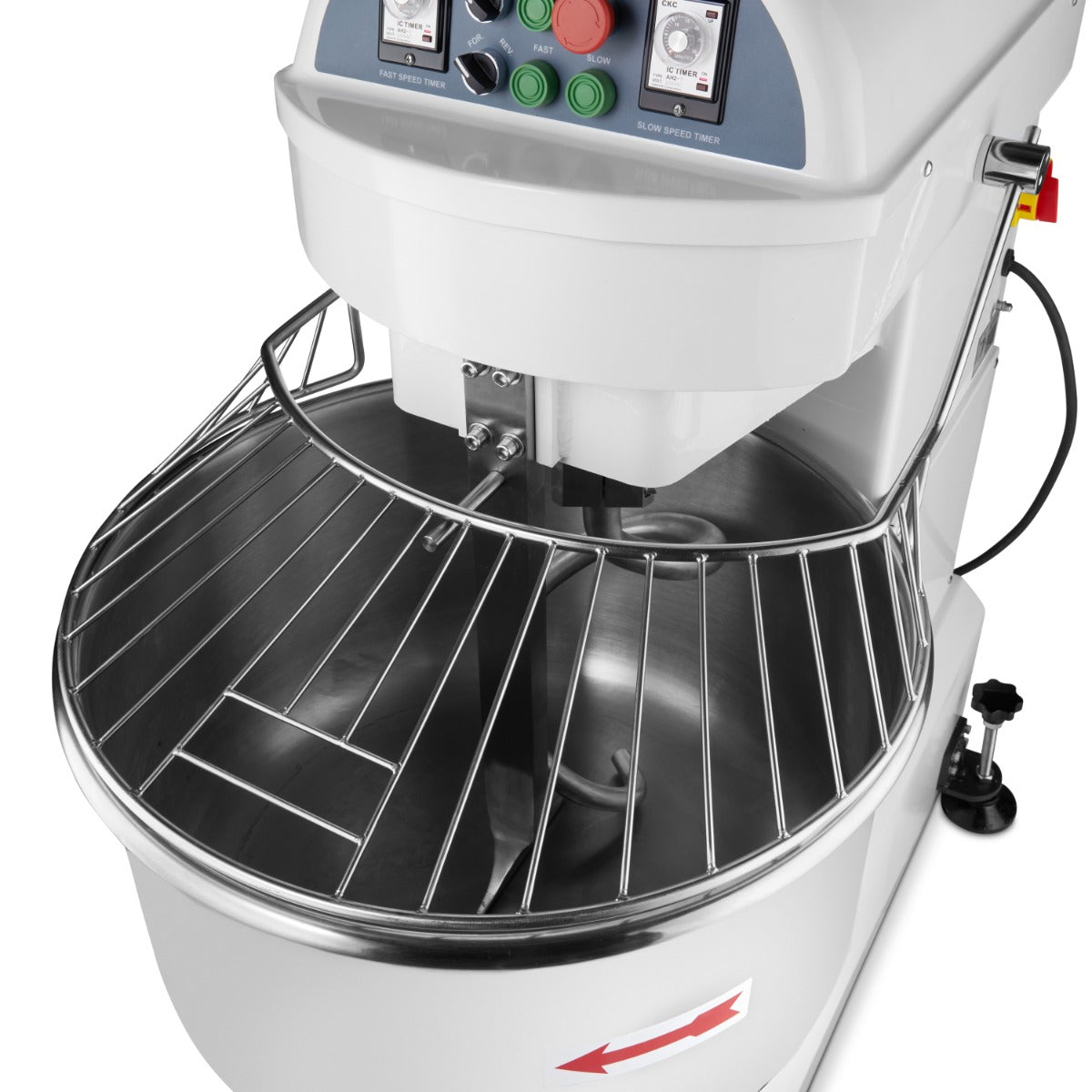 Pétrin à spirale / pétrin à pâte - 100 L - 64 kg de pâte - 2 vitesses - 400V