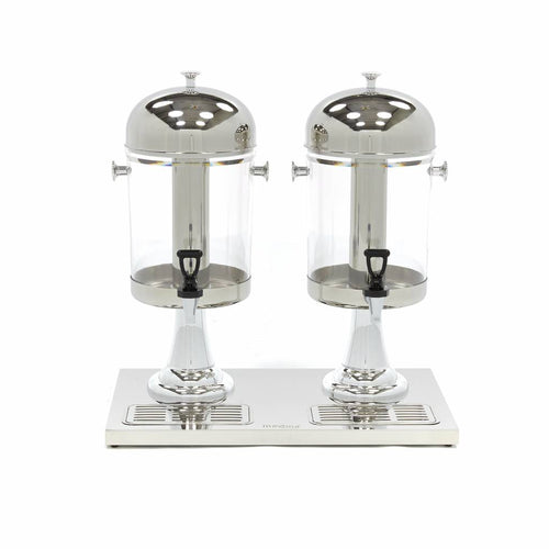 Dispensateur de boissons - 2 x 8 L - tube de refroidissement central - fonctionne sans électricité