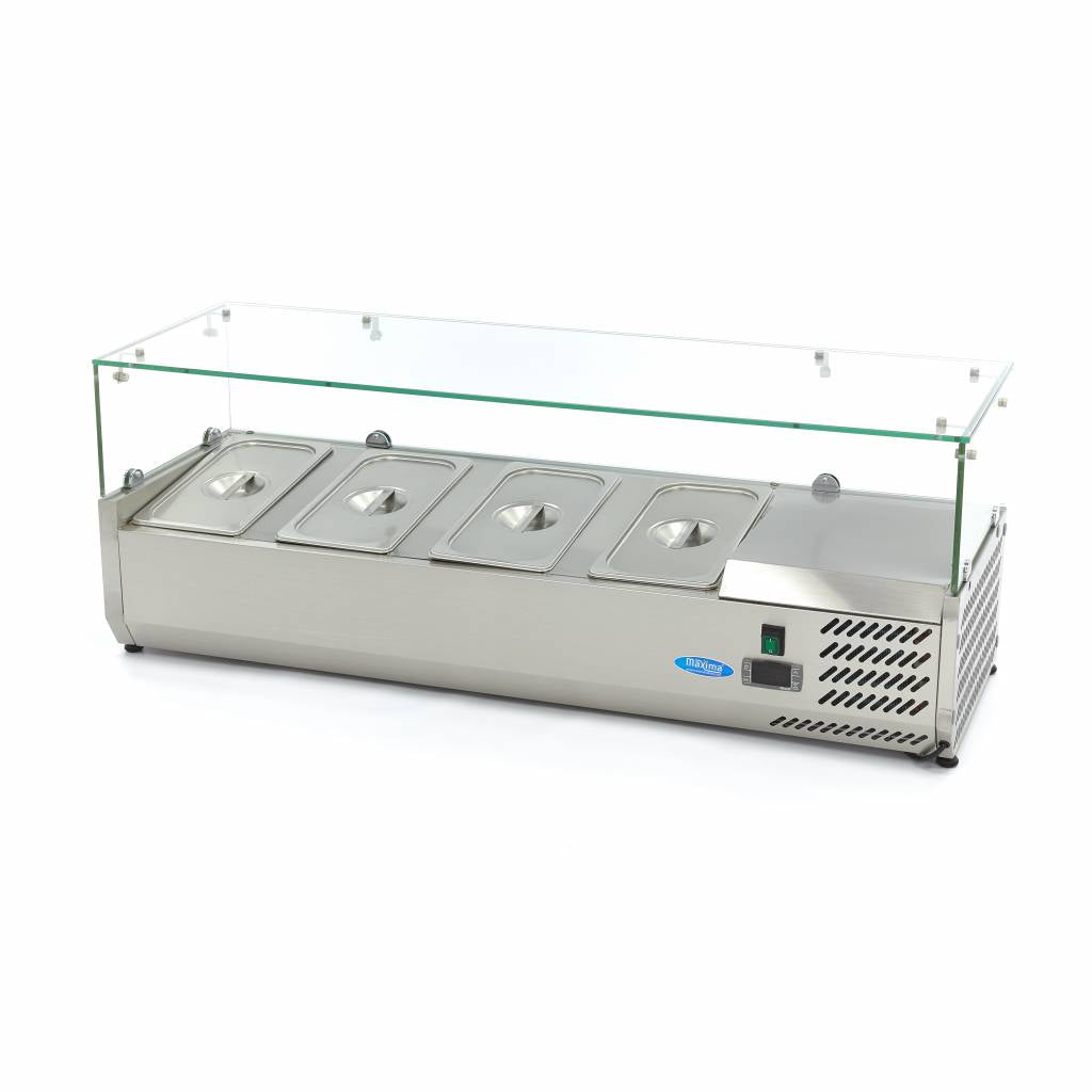 Réfrigérateur de préparation de comptoir - 120 cm - s'adapte à 4 x 1/3 GN