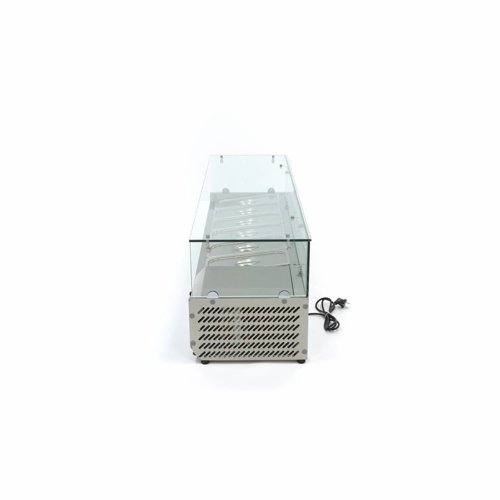Réfrigérateur de préparation de comptoir - 140 cm - s'adapte à 6 x 1/3 GN