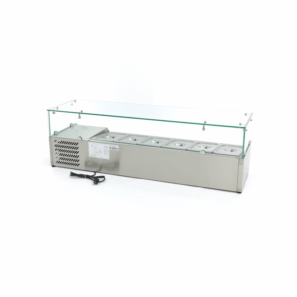 Réfrigérateur de préparation de comptoir - 140 cm - s'adapte à 6 x 1/3 GN