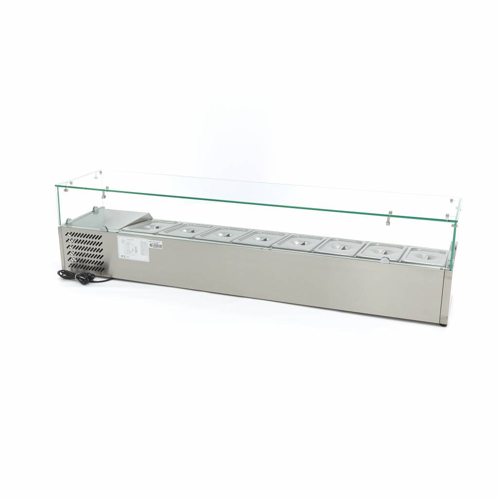 Réfrigérateur de préparation de comptoir - 180 cm - s'adapte à 8 x 1/3 GN