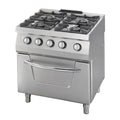 Heavy Duty cuisinière - 4 brûleurs - unité double - profondeur 70 cm - 37kW - gaz incl four
