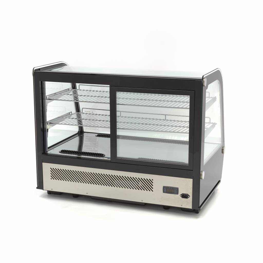 Vitrine à gâteaux - 160 L - 88 cm - portes coulissantes arrière