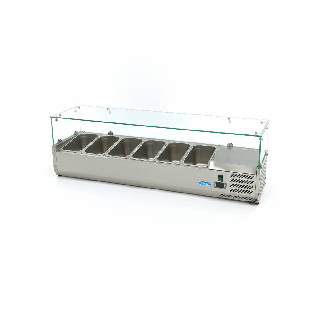Réfrigérateur de préparation de comptoir - 140 cm - s'adapte à 6 x 1/3 GN