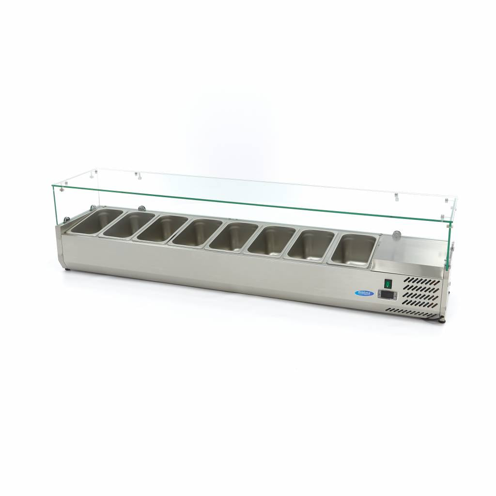 Réfrigérateur de préparation de comptoir - 180 cm - s'adapte à 8 x 1/3 GN
