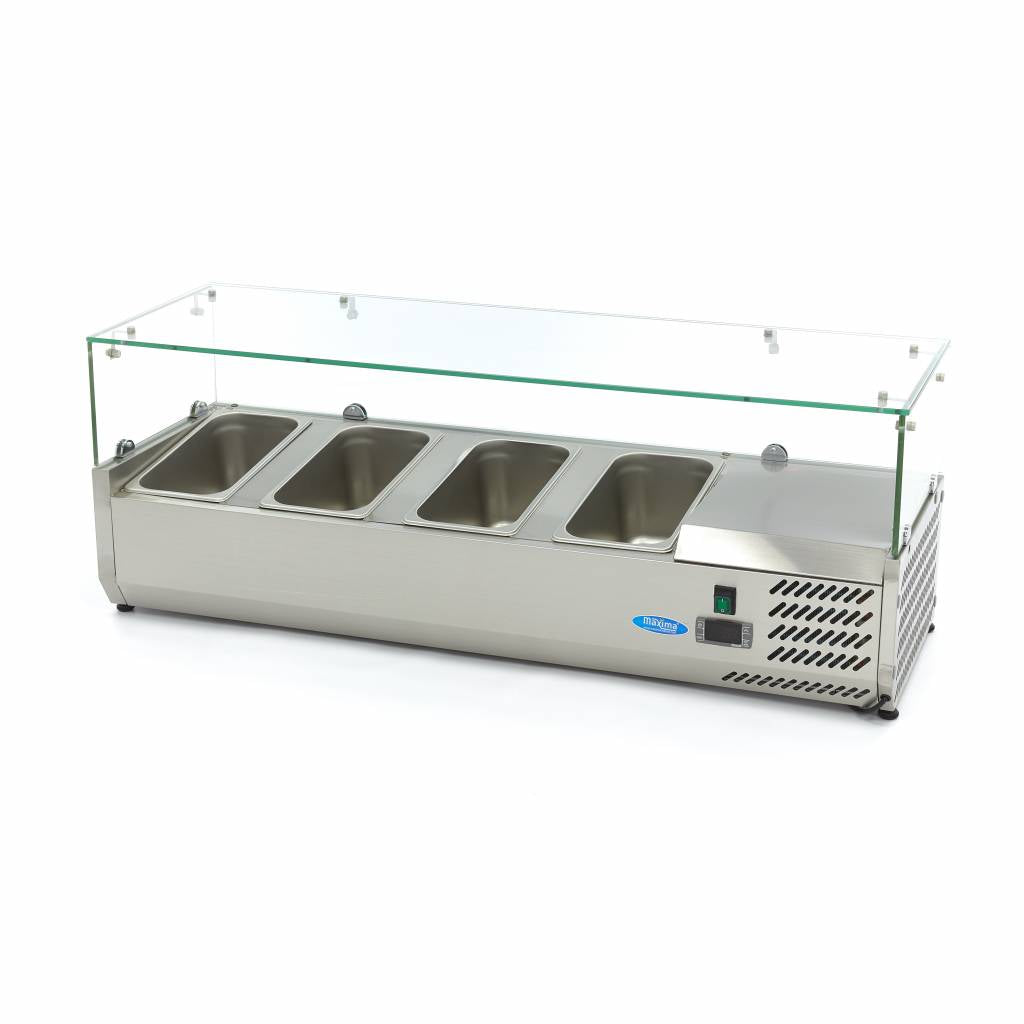 Réfrigérateur de préparation de comptoir - 120 cm - s'adapte à 4 x 1/3 GN