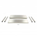 Table en acier inoxydable - 140 x 60 cm - hauteur réglable - avec étagère de rangement