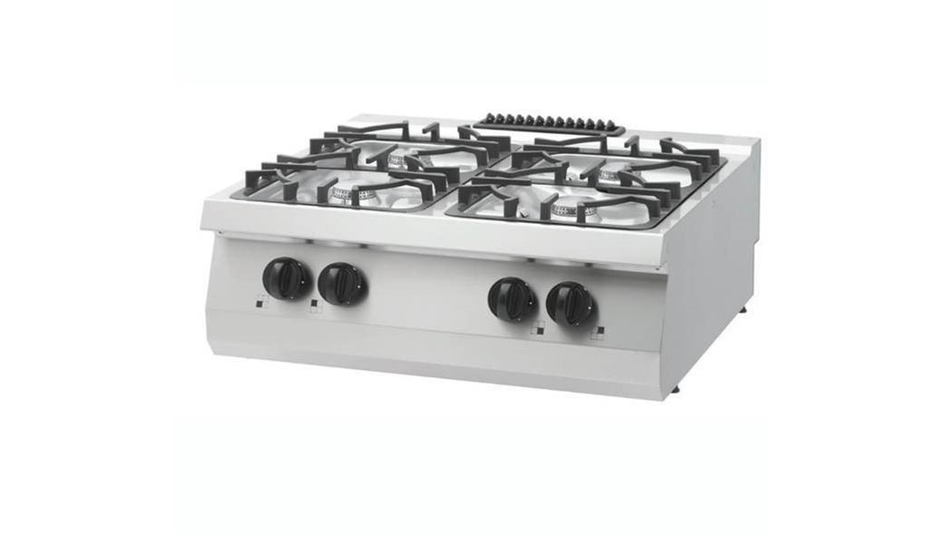 Heavy Duty cuisinière - 4 brûleurs - unité double - profondeur 70 cm - 27 kW - gaz