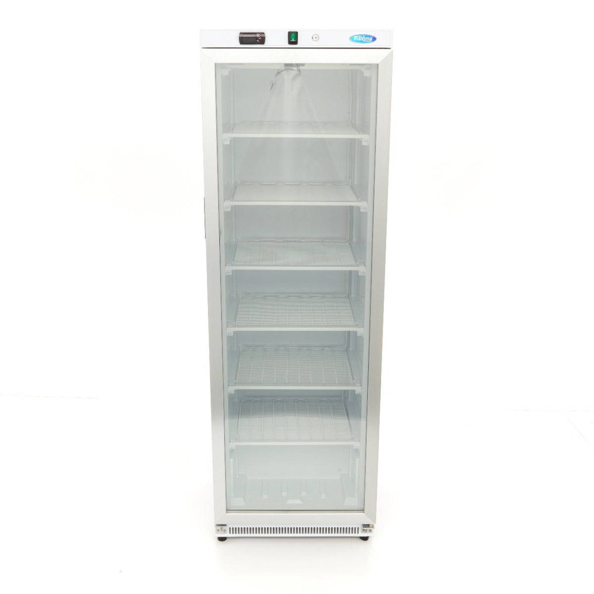 Congélateur - 400 L - blanc - avec porte en verre