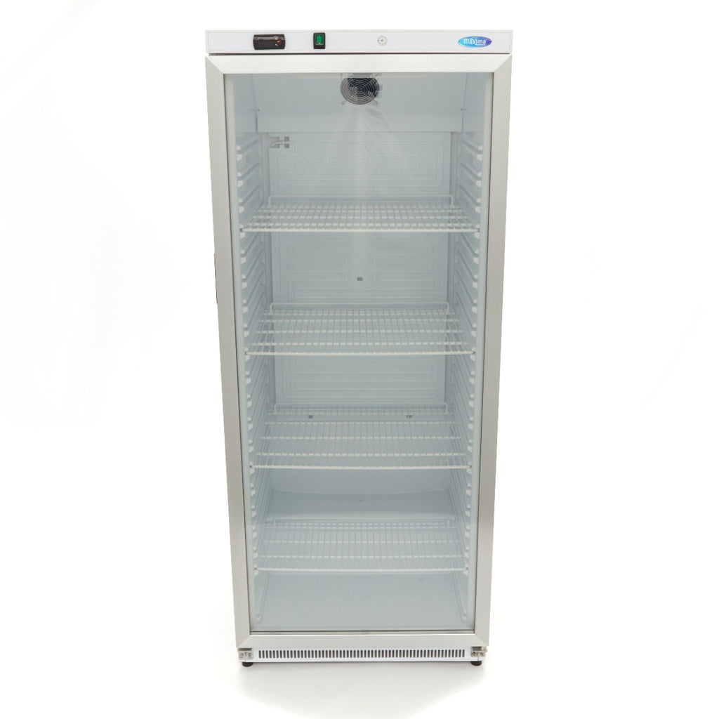 Réfrigérateur - 600 L - blanc - avec porte en verre