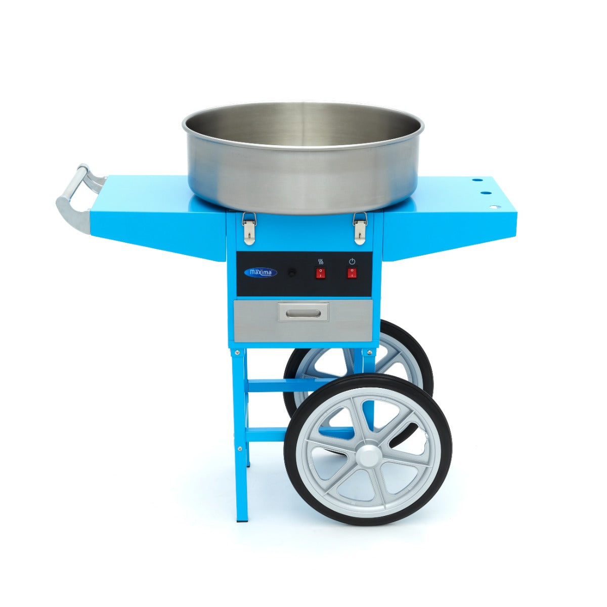 Machine à barbe à papa - Ø 52cm - Bleu - avec chariot