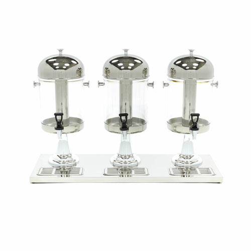 Dispensateur de boissons - 3 x 8 L - tube de refroidissement central - fonctionne sans électricité