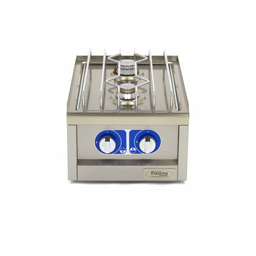 Cuiseur de qualité commerciale - 2 brûleurs - unité simple - profondeur 60 cm - gaz