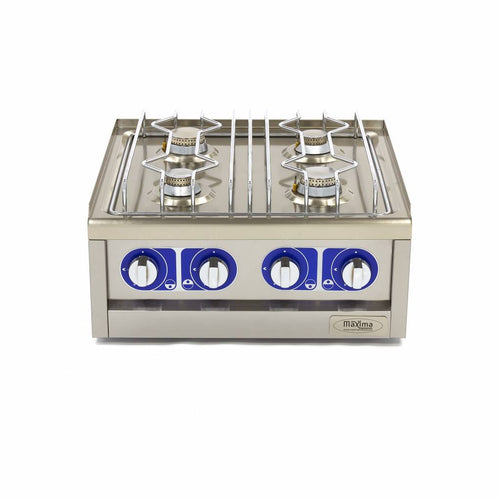 Cuiseur de qualité commerciale - 4 brûleurs - unité double - profondeur 60 cm - gaz