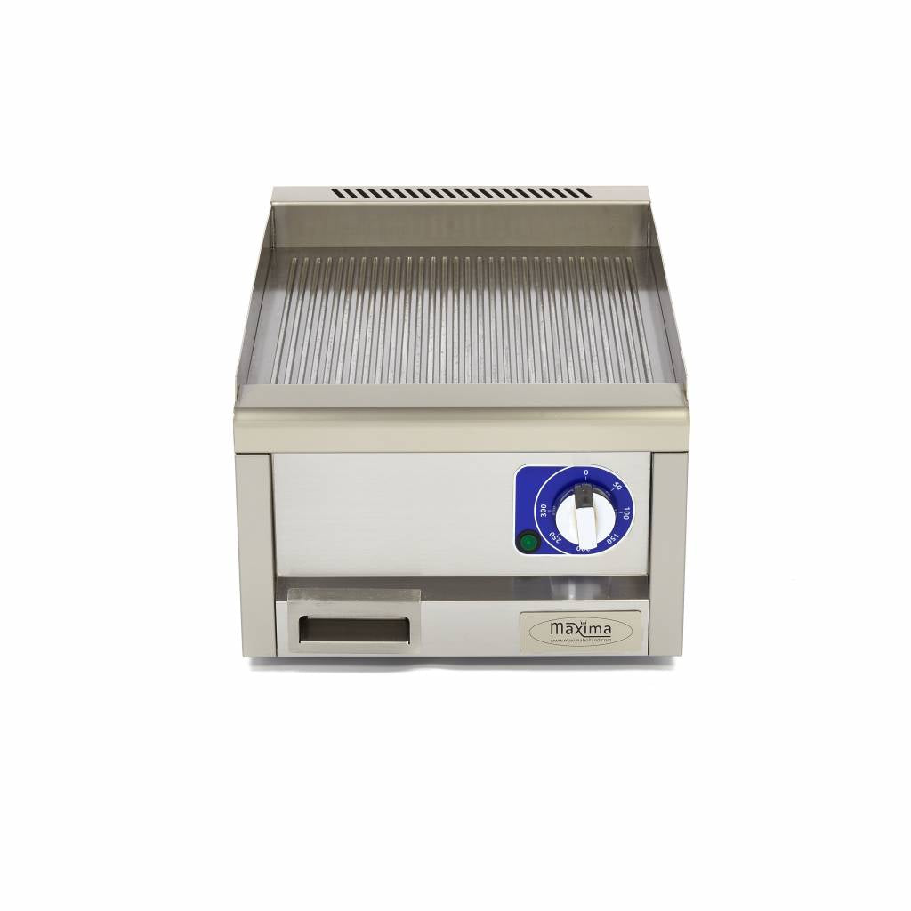 Gril de qualité commerciale - rainuré - unité simple - profondeur 60 cm - électrique