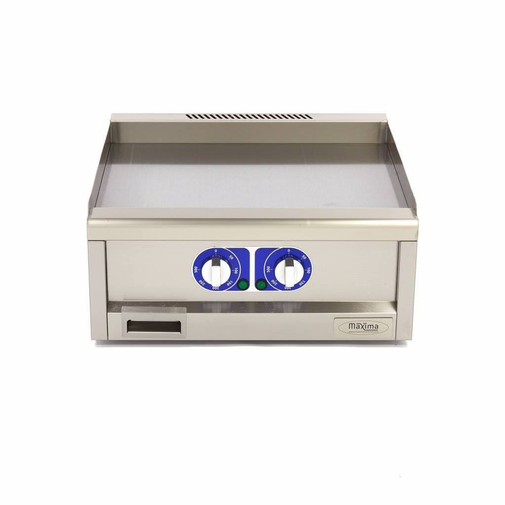Gril de qualité commerciale - lisse - unité double - profondeur 60 cm - électrique - 400V