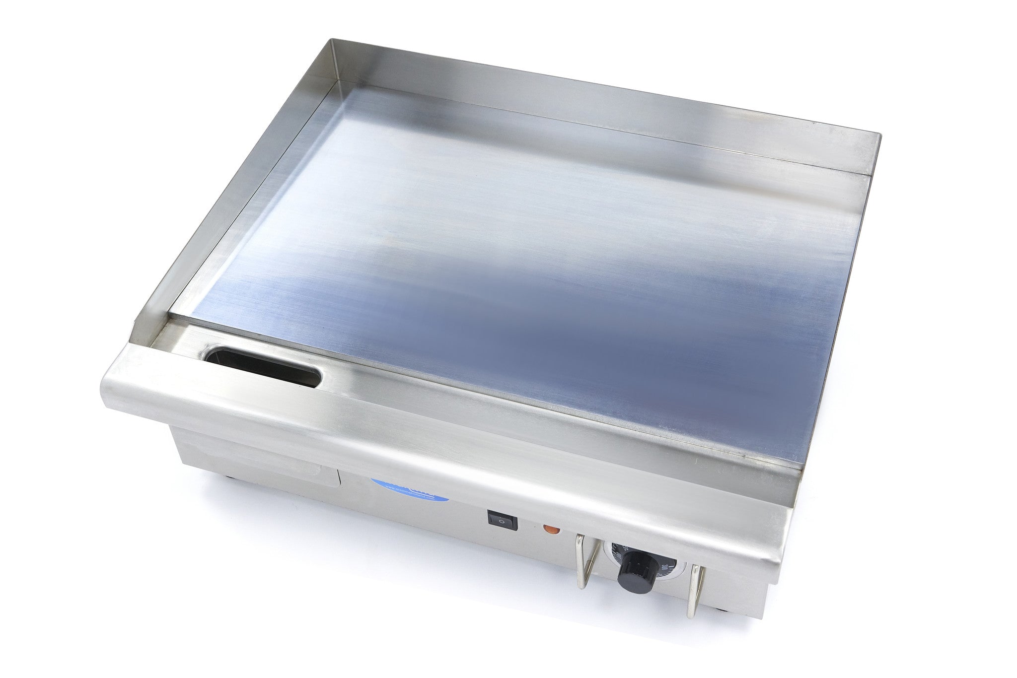 Plaque de gril - chrome lisse - 55 cm - incl plateau d'égouttement