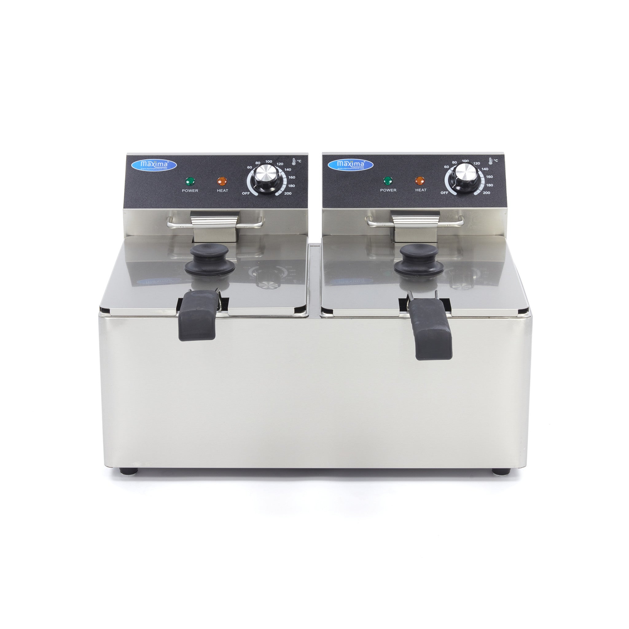 Friteuse - 2 x 8 L - 2 paniers - jusqu'à 2,8 kg de frites