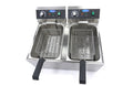Friteuse - 2 x 11 L - 2 paniers - jusqu'à 2,8 kg de frites