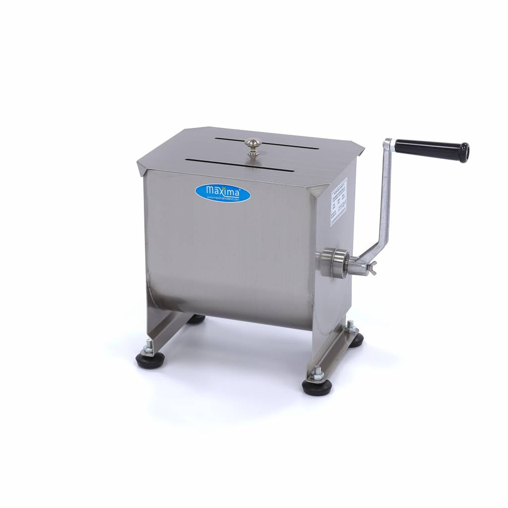 Mélangeur à viande - 10 L - 7,5 kg viande - axle unique - manuel