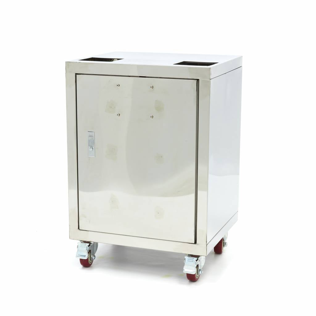 Chariot pour presse-agrumes orange - compact - avec seau à déchets - sur roues