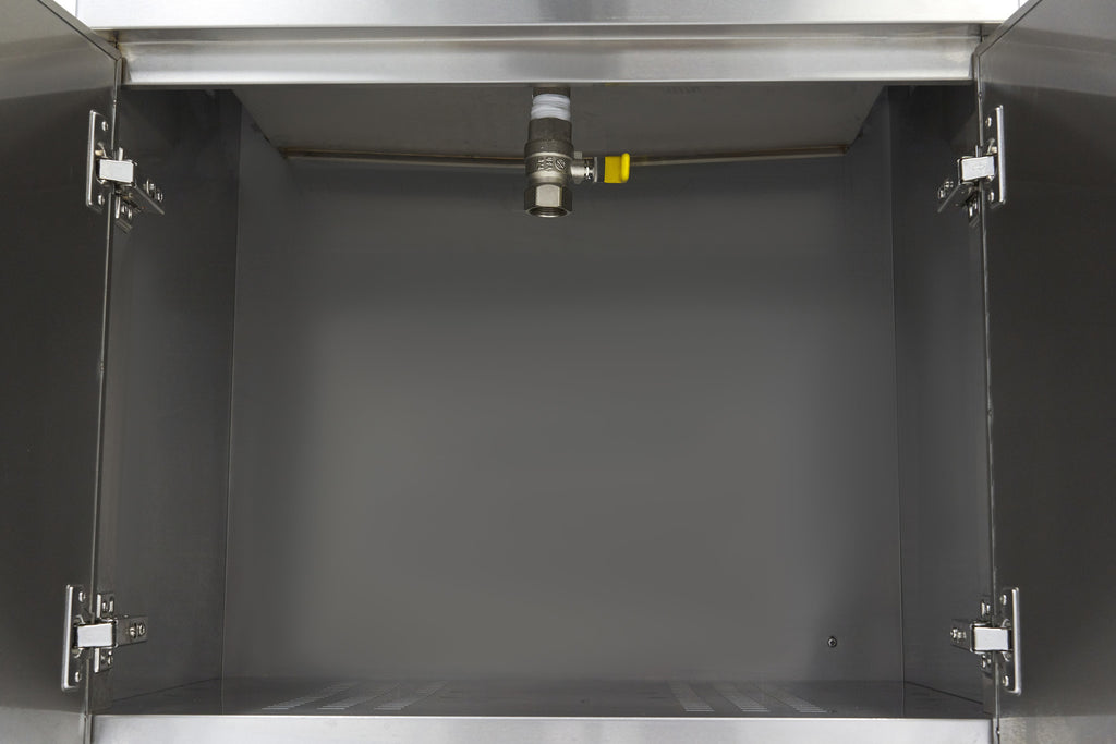 Friteuse - 30 L - 1 panier - avec robinet de vidange et support