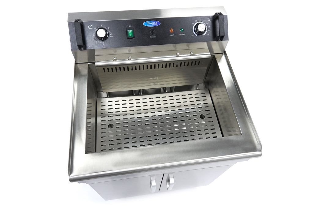 Friteuse - 35 L - 1 panier - avec robinet de vidange - 400V