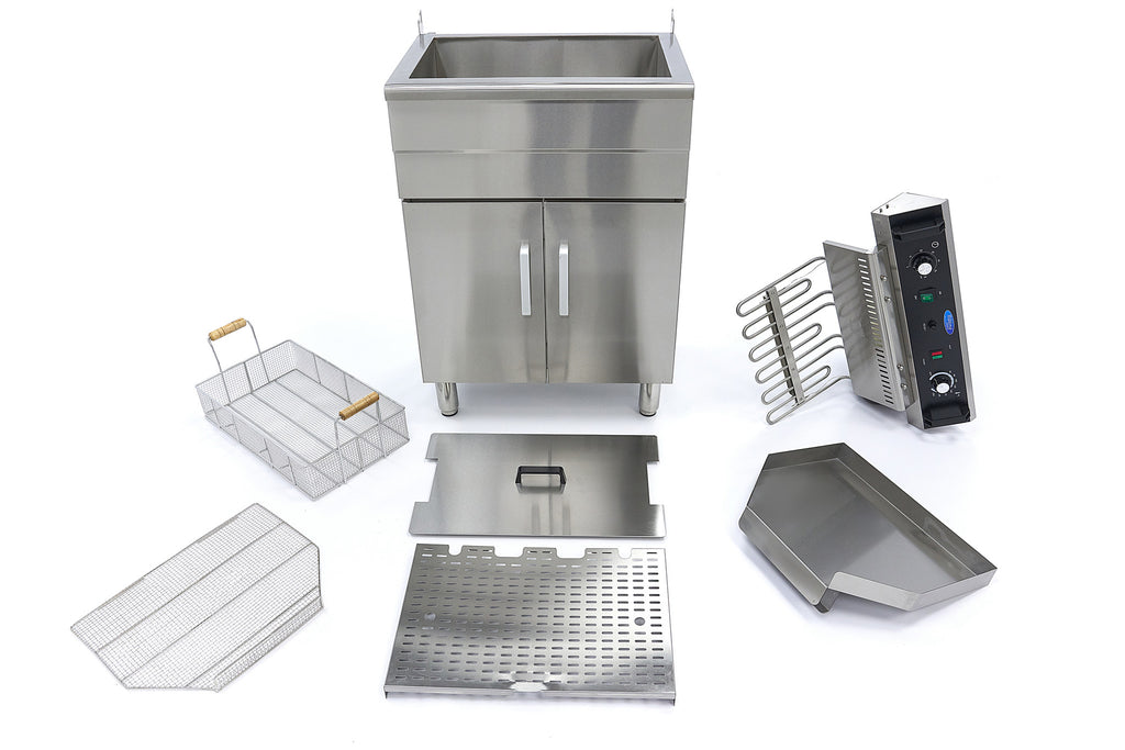 Friteuse - 35 L - 1 panier - avec robinet de vidange - 400V
