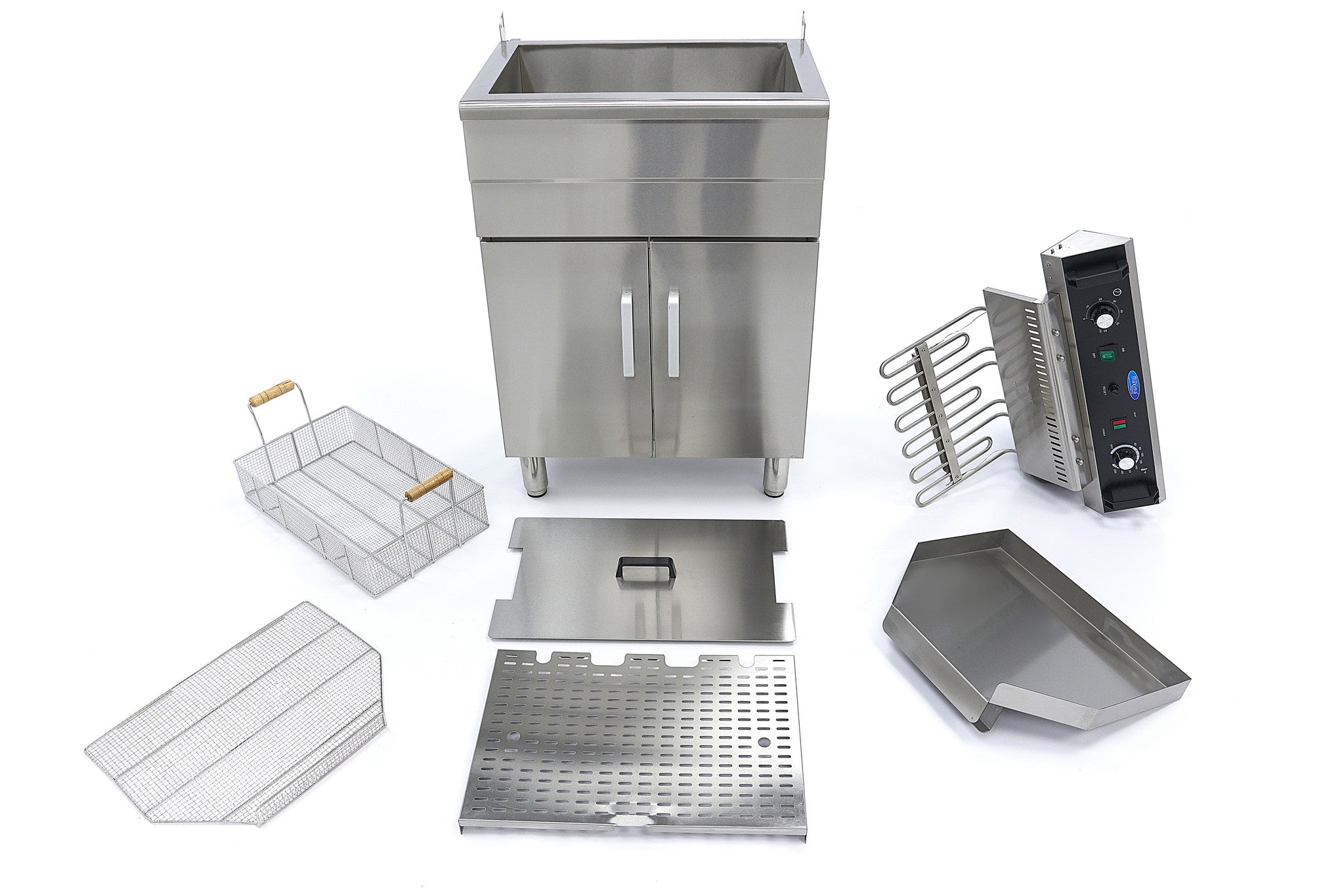 Friteuse - 35 L - 1 panier - avec robinet de vidange - 400V