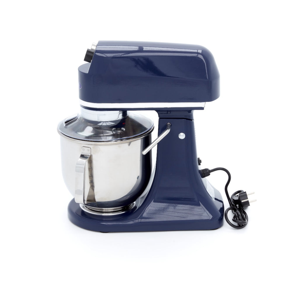 Mixer planétaire - 7 L - jusqu'à 2 kg de pâte - bleu acier