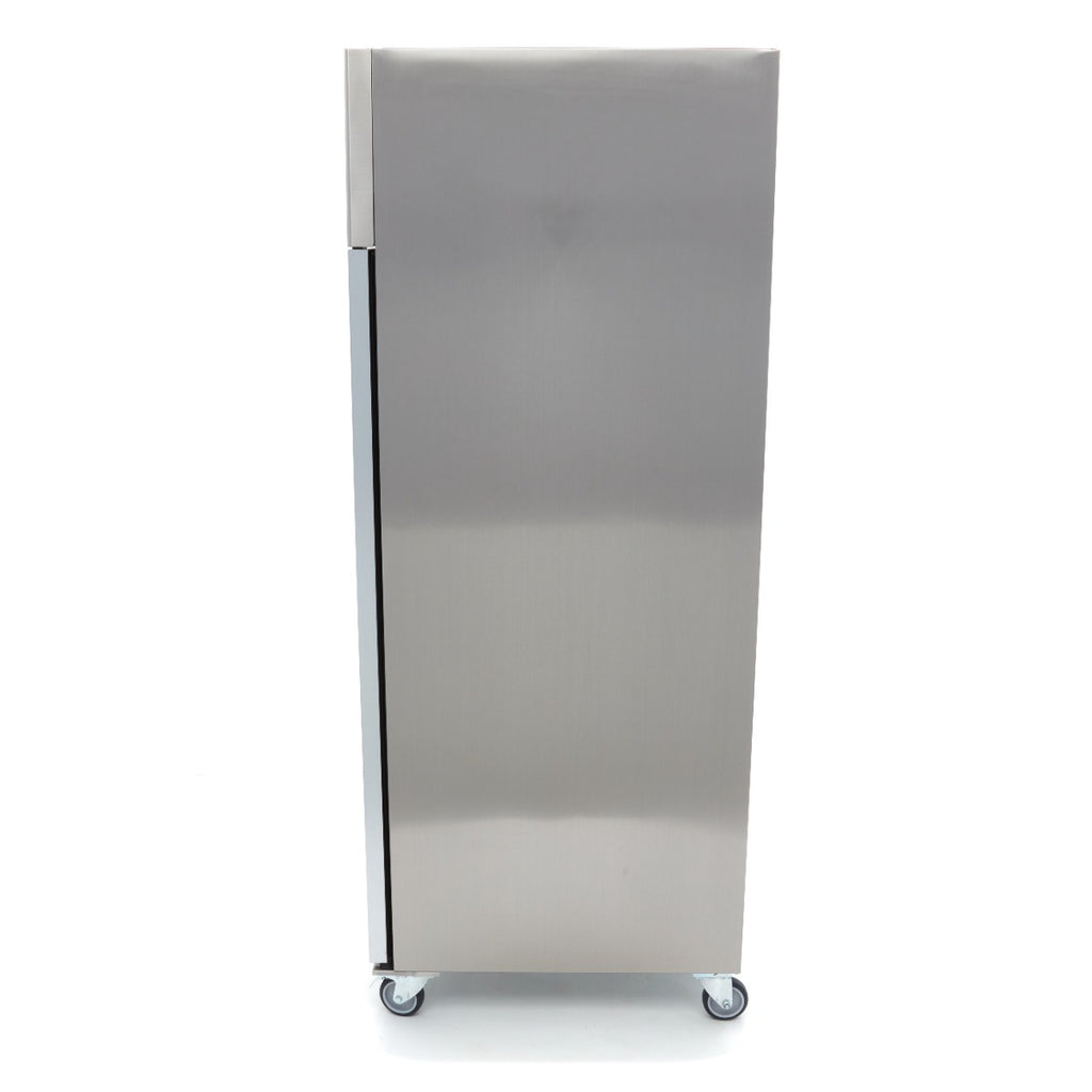 Réfrigérateur - 700 L - 3 étagères réglables (2/1 GN) - acier inoxydable - avec porte en verre